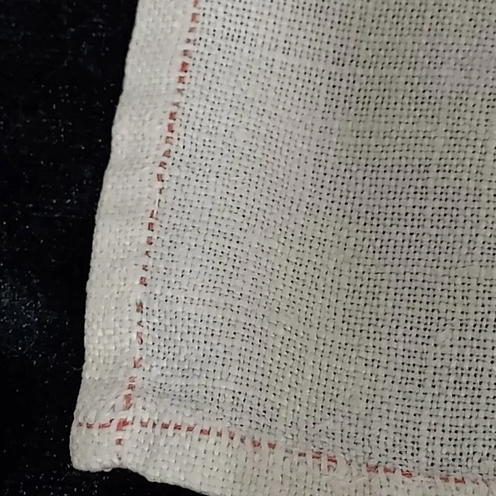 Baby Linen Antique Handmade Italy Saks Co Hand Embroidered Bib Placemat Case